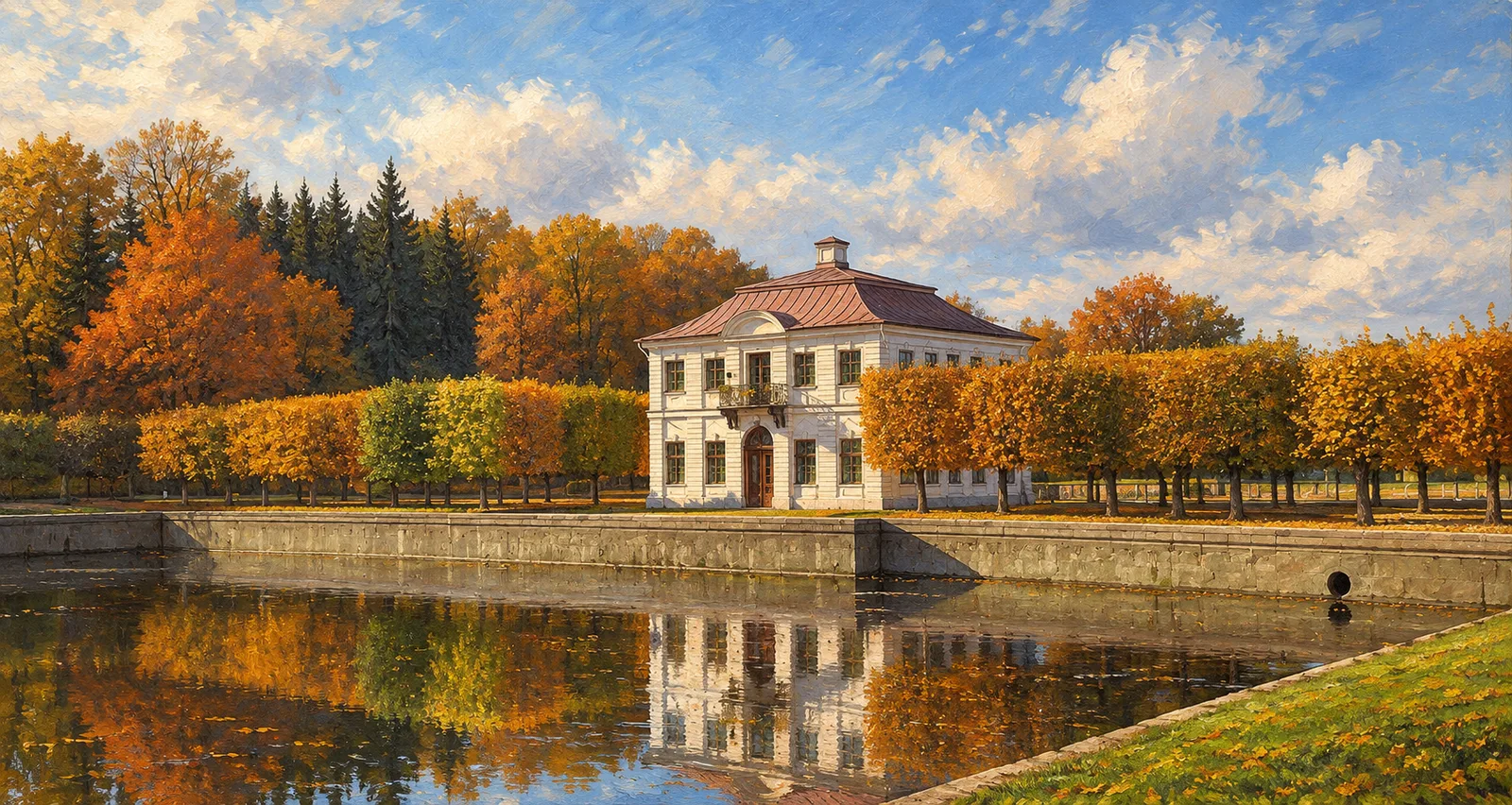 Дворец Марли в Нижнем парке Петергофа
